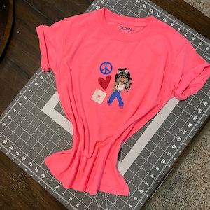 Roblox, Peace, Love, Roblox Tee Shirt , Girl gift embroidered T-Shirt, shirt high quality unique Birthday Gift, Gaming Avatar Tee&#39;s Shirt
