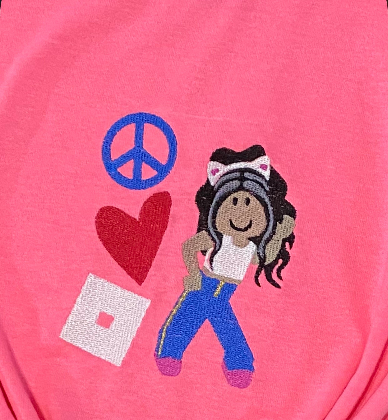 Roblox Peace Love Kids Colorblock Raglan Jersey