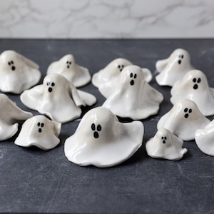 Ceramic Ghost // Unique Halloween Decor // Hand-sculpted Ghosts // Ghost Figurine
