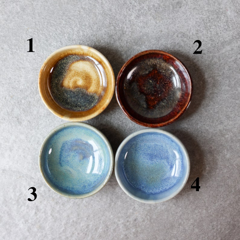 Ring Dish // Extra Small Condiment Bowls // Handmade Tiny Bowls image 3