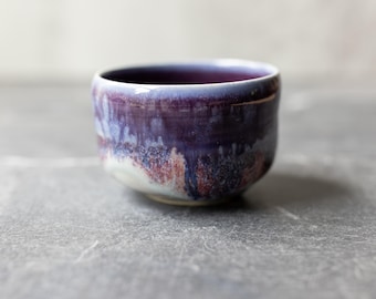 Japanese Tea Cup // Handmade Pottery Cup // Small Ceramic Tumbler