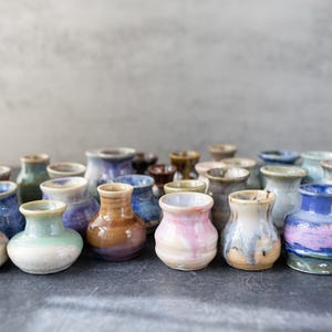 Bud Vases // Small Pottery Vases // Wedding Decor