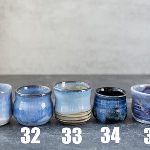 Tiny Cups // Handmade Pottery 1-2 oz Cup // Ceramic Shot Glass // Toothpick Holder // Sake Cup
