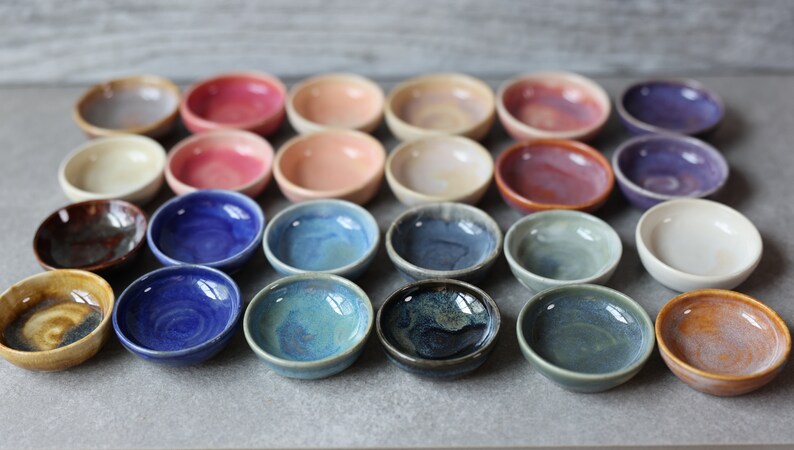 Ring Dish // Extra Small Condiment Bowls // Handmade Tiny Bowls image 2