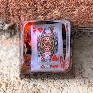 Poker-keycap, kaarten-keycap, esc-keycap, handgemaakte hars keycap, keycap collectible, SA mechanisch gamingtoetsenbord, hars keycap