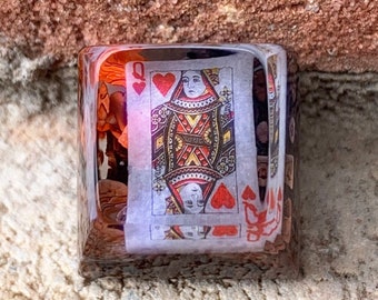 Poker Keycap, Cards Keycap, Esc Keycap, Handmade Resin Keycap, Keycap Collectible, SA Mechanical Gaming Keyboard, Resin Keycap