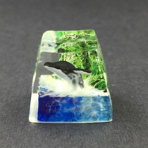 Capuchon de touche Baleine personnalisé, Clavier mécanique Cherry MX Keycap, Capuchon de touche artisanal en résine, Cadeau de Noël personnalisé pour amoureux de la mer, Capuchon de touche Baleine de l'océan