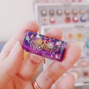 Gear Wheels Keycap, Time Machine Resin Keycap, Gear Drive Artisan Keycaps, Retro Keycap, Handmade Artisan Keycap for Mechanical Keyboard