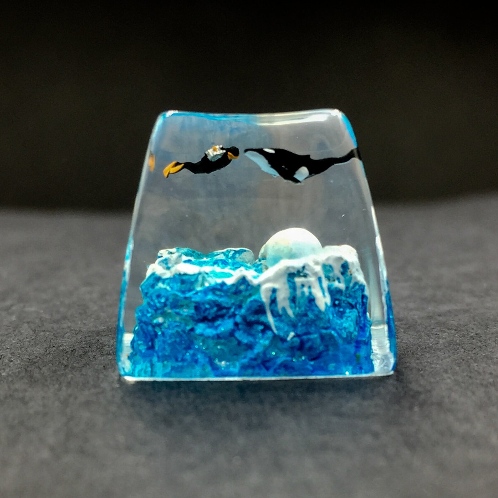 Diver Keycap, Ocean Lover Keycap, Whale Keycap, Artisan Keycap ...