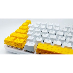 Cheese Keycap, Cheese Space bar, Cheesy Keyboard, Computer Geek Gifts, Mechanical Gaming Keyboard, Unique Gift for Geek, Cheese lover gift