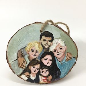 Custom Ornaments, Personalized Family Gift, Painted Ornaments, Custom Family Ornament, Wood Ornaments Gift, Custom Christmas Ornament