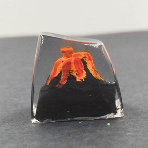 Handmade Mount Fuji Volcano Keycap, Volcanic Eruption SA Keycap, Mountain Keycap, Gift for Adventurer, Mechanical Gaming Keyboard