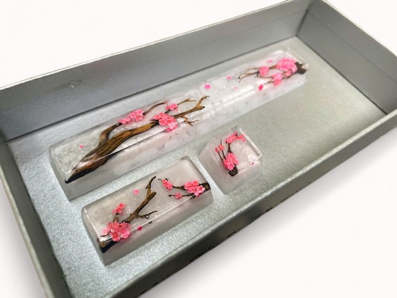 Cherry Blossom keycap, Japan Keycap, Sakura keycap, Handmade Resin Keycap, Custom Gift for Gamer, Collectible keyboard, Gift for her