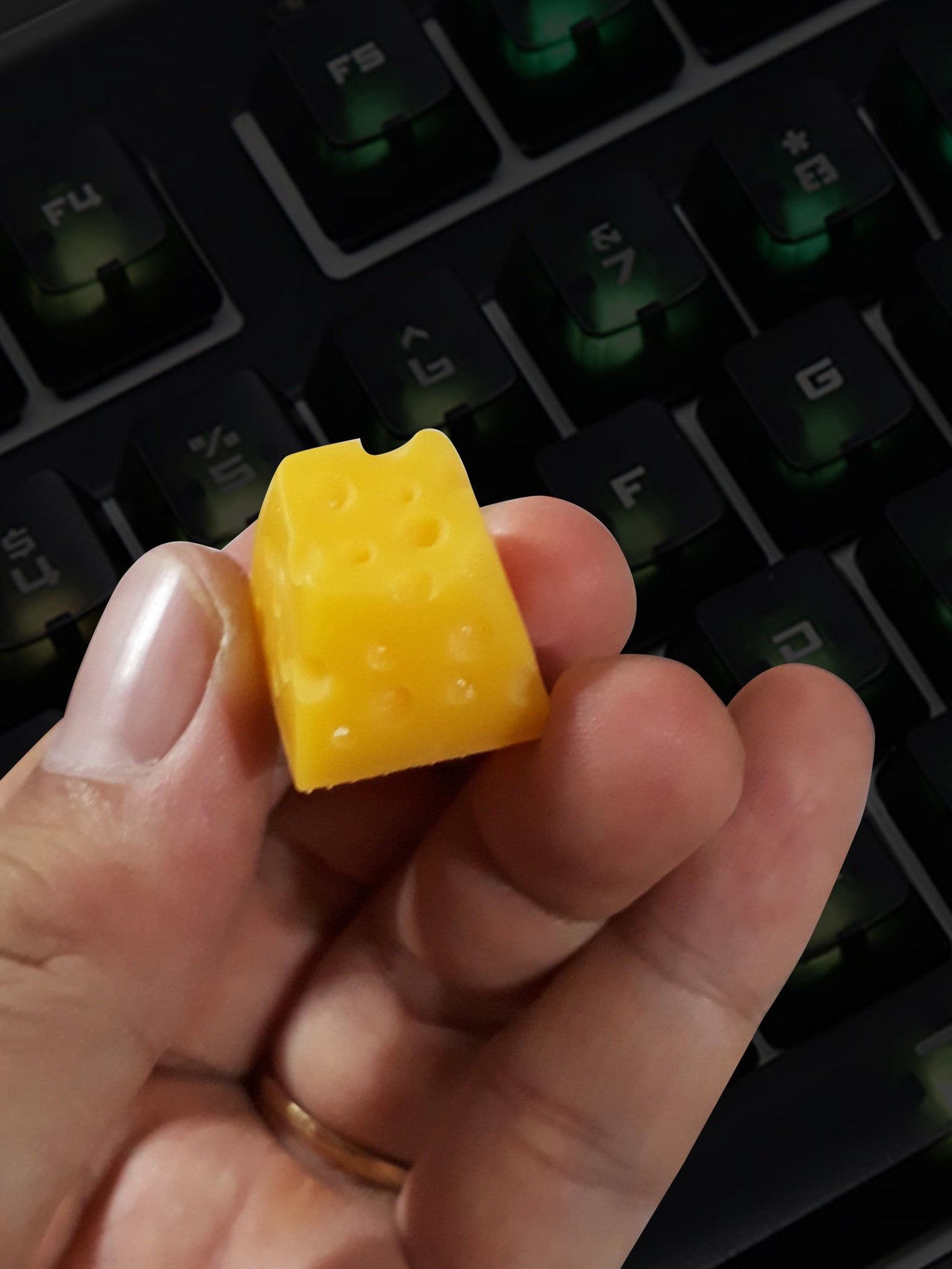 Cheese keycap Artisan keycap Mechanical Gaming keyboard Etsy