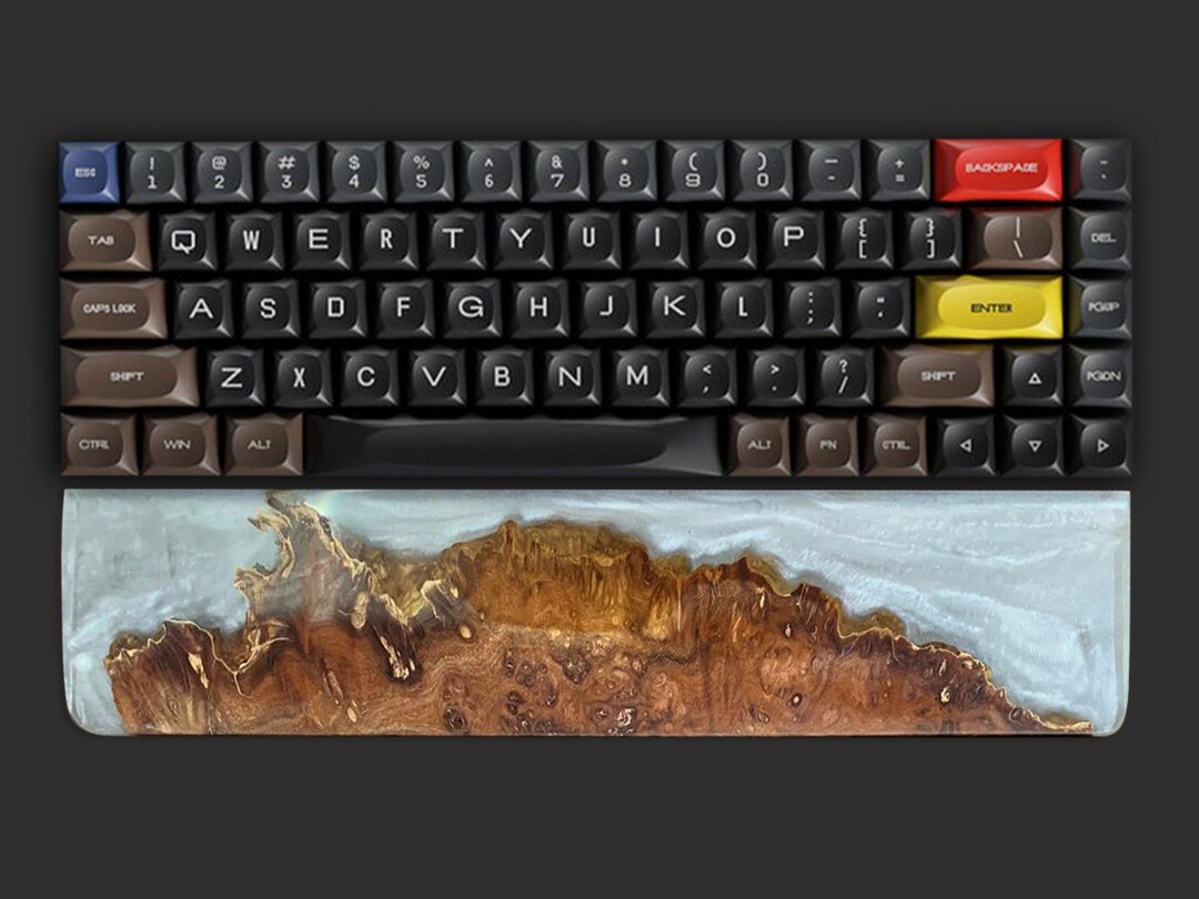 White Sand Wrist Rest, Wood Resin Wrist Support, Resin Wrist Rest