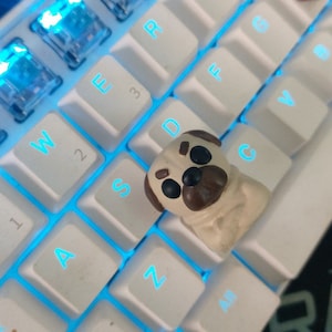 Custom Pug Keycap, Custom Pug Color keycap, Christmas gift for Dog Mama, Dog Lover keycap, Unique gift for boyfriend, gift for gamer