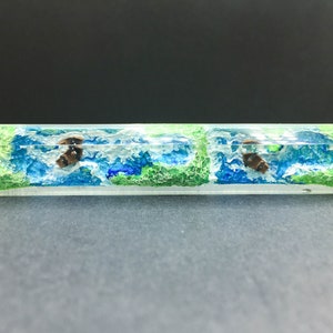 Piratenboot Leertaste, Meer der Diebe Insel Karte inspiriert Tastenkappe, handgemachte Harz-Tastenkappe, individuelles Geschenk für Gamer, Sammlerstück Tastatur