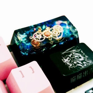 Time Travel Artisan Keycap, Backspace Keycap, Cherry MX Keycap for Gaming Keyboard, Handmade Resin Keycap, Backlit Keycap, Keycap for Gamer