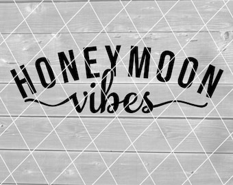 SVG Honeymoon Vibes, Just Married, wedding, marriage, love, vector, Digital Download for Cricut (svg, png, pdf, and jpeg files)