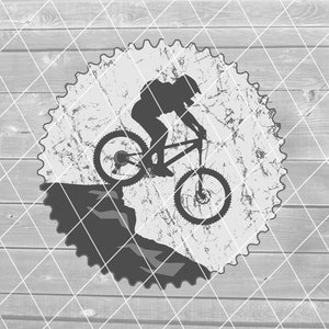 SVG - Mountain Biker che salta fuori dalla roccia, in difficoltà, corona, vettoriale, download digitale per Cricut (file SVG, PDF, PNG, jpg)