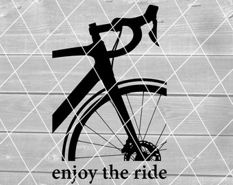 SVG - Road Bike, Enjoy the Ride, Gravel Bike, Sublimation, Cutting File, Vector, Digital Download for Cricut (svg, pdf, png, jpg files)