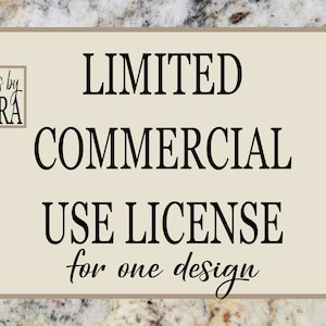 Limited Commercial Use License for One Listing - Designs By Mera