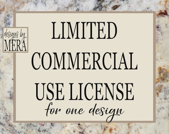 Limited Commercial Use License for One Listing - Designs By Mera