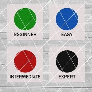 SVG-Ski Piste Difficulty Ratings, Europe, 3 Layers, Ski, Snowboard, Alpine, Télécharger pour Cricut (fichiers svg, png, pdf et jpg)