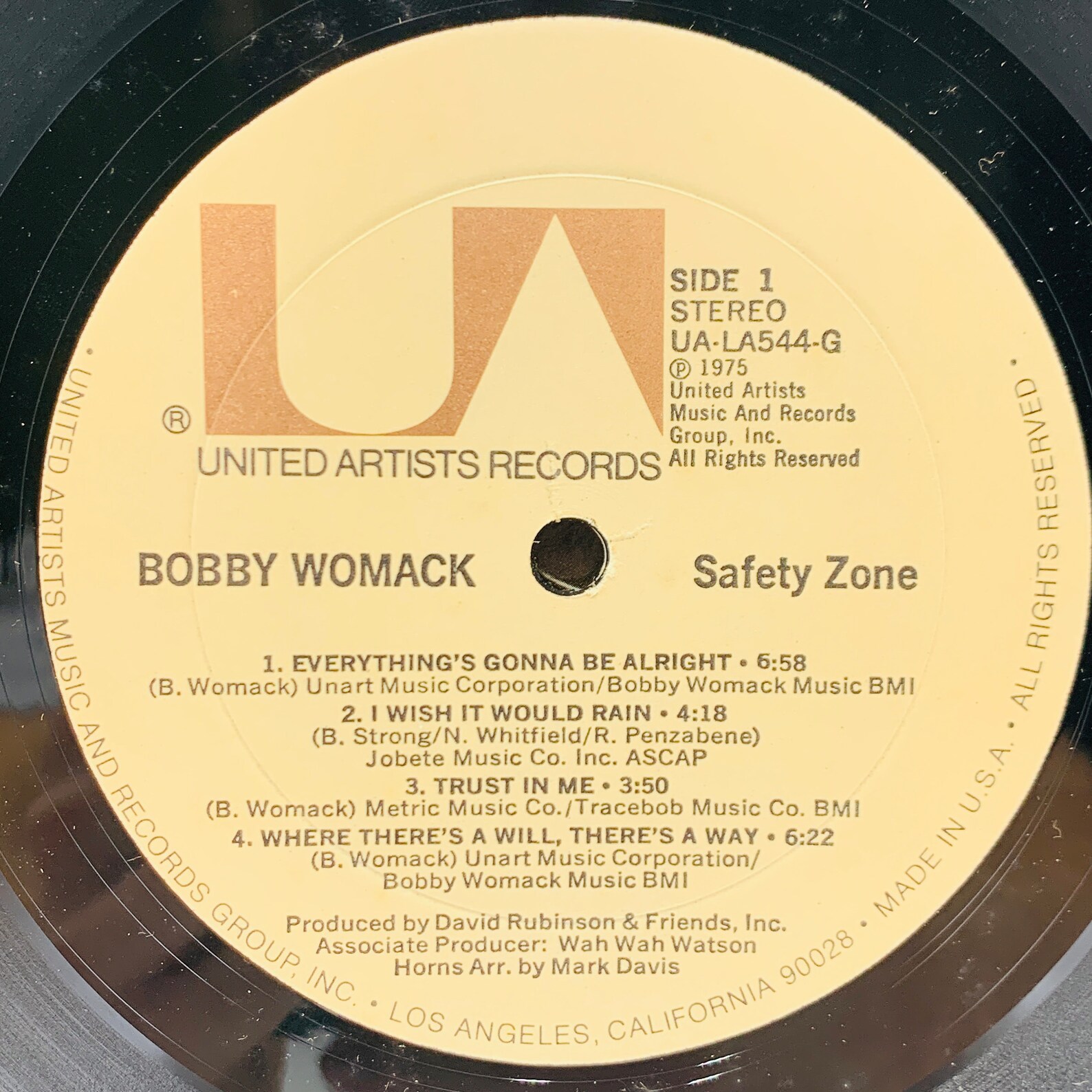 Bobby Womack safety Zone Vintage 12 Vinyl Etsy