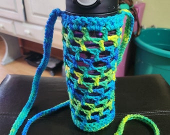 Crossbody Crochet Bottle Holder