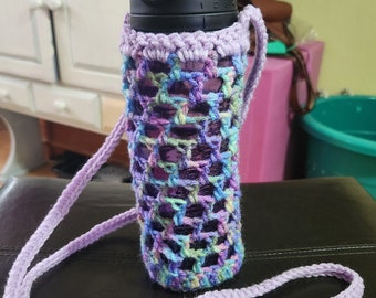 Crossbody Crochet Bottle Holder