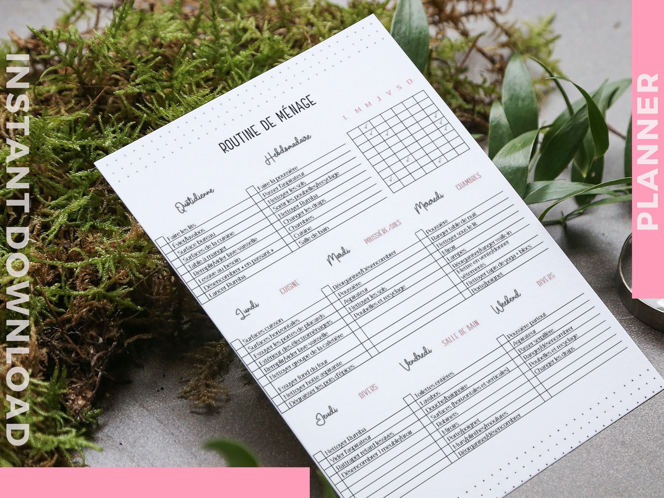 Editable House Cleaning Schedule, Printable Clean, Cleaning Checklist ...
