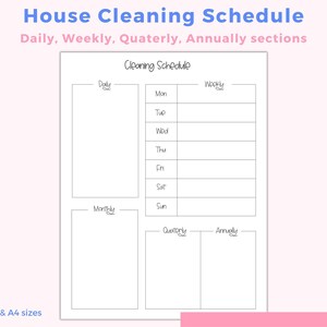Minimalist Cleaning Schedule: Daily, Weekly, Annual Chores (PDF)