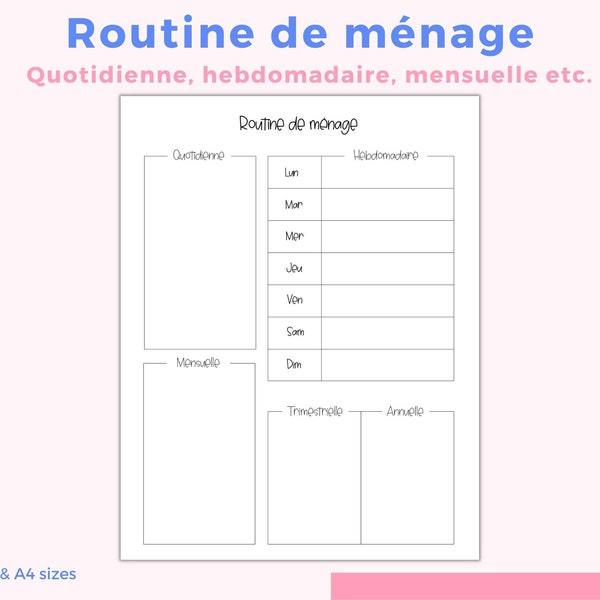 Ménage de printemps, listes, Template, Cleaning Schedule, Printable Clean, Word Planner, Cleaning Checklist