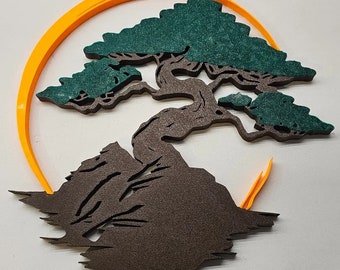 Bonsai Wallart Housedecor 18 x 18 cm