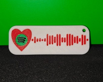 Customizable multicolor Spotify keychain