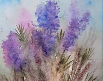 Original Toskana Landschaftsbild Lavendel (20x15cm)
