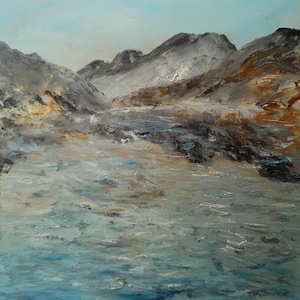 Original Oil Painting: Convict Lake, California Mountain Landscape