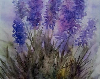 水彩画　原画　レースラベンダー 水彩画 原画 レースラベンダー 1f98cbb4d97a315633f8c9c636ec66