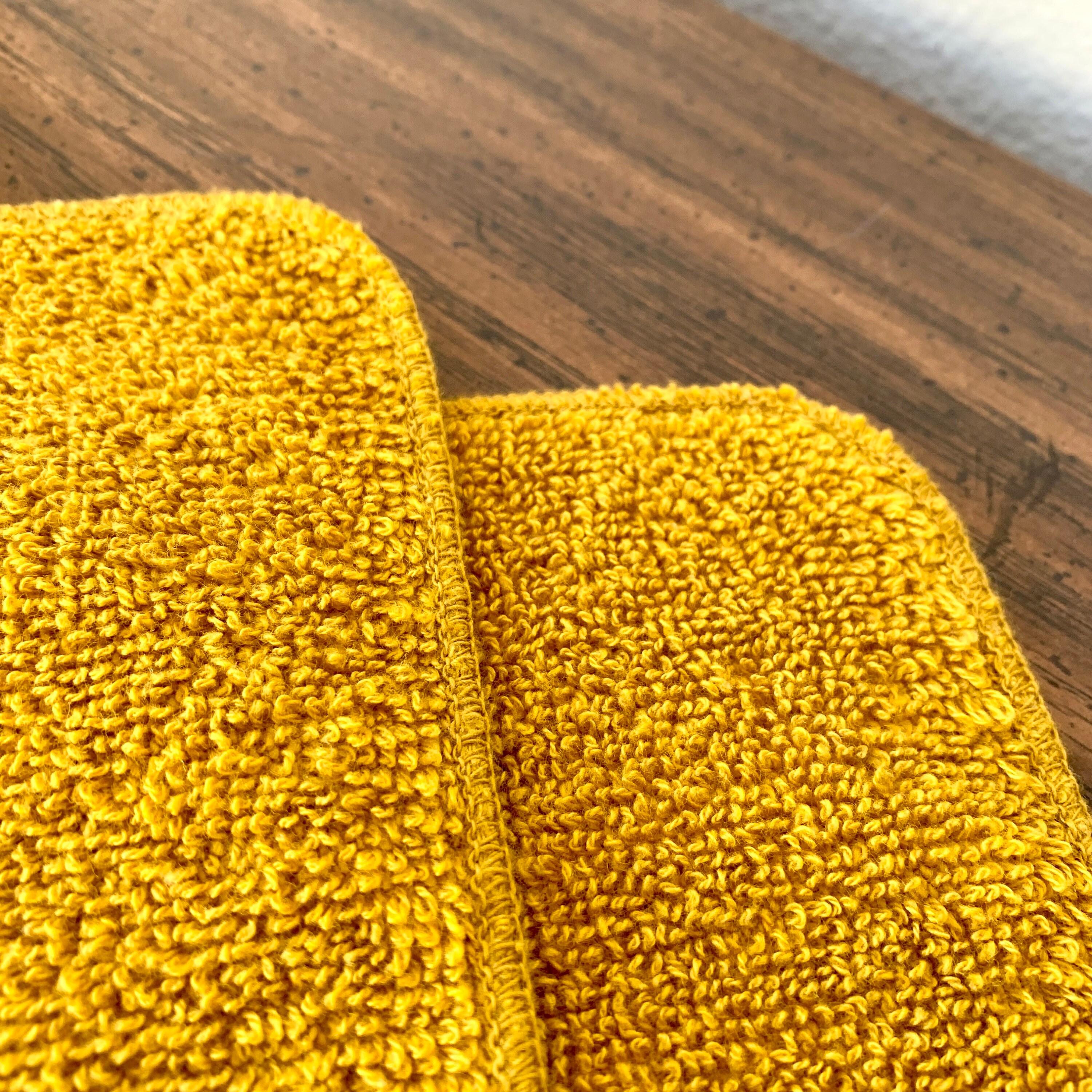 Pair of Mustard Yellow Dish Cloths Solid Color Towel w/ Lady Etsy