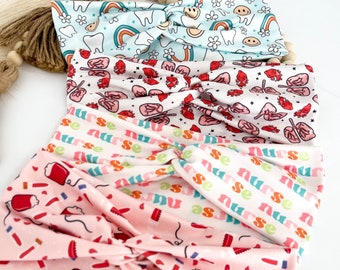 Nurse Twist Headband: Handmade Wide Knotted Headband