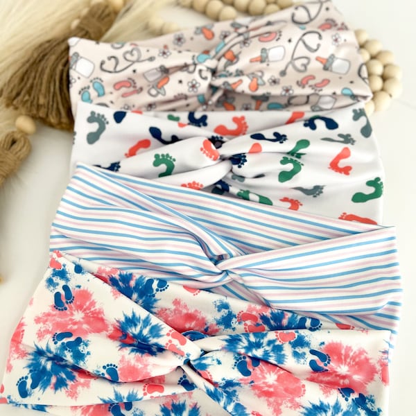 Cute NICU Nurse Headband with Fun Prints - A Must-Have Accessory for Medical Professionals