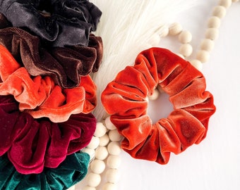 Soft Velvet Scrunchies, Holiday Hair Accessories, Gift for Nurses