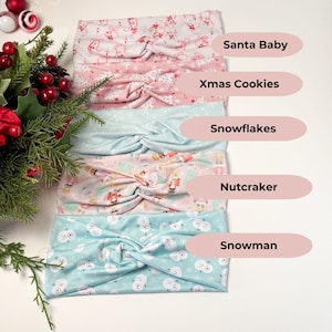Christmas Twist Headband: Festive Holiday Print, Nurse Headband image 3