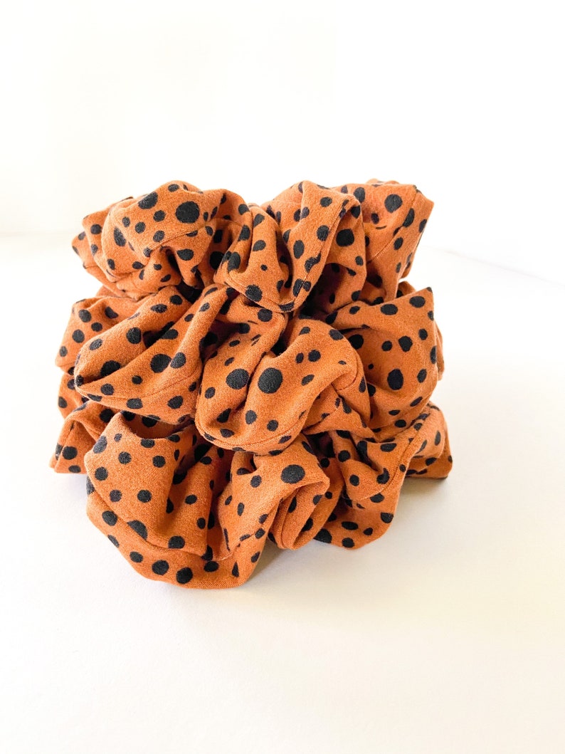 Brown Polka Dot Scrunchie Hair Tie Scrunchie for Women Messy Bun Scrunchies Pony Tail Scrunchie Wrist Accessory VSCO Scrunchie