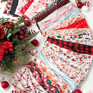 Christmas Twist Headband: Festive Holiday Print, Nurse Headband image 1
