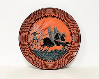 DAKAS Keramik Archangelos Rodos - Hellas Ceramic Wall Plate. Hand