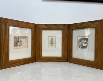 Stampe vintage con cornice, quadri per la cameretta dei bambini, decorazioni murali per la cameretta dei bambini, quadri di Peter Rabbit e Beatrix Potter