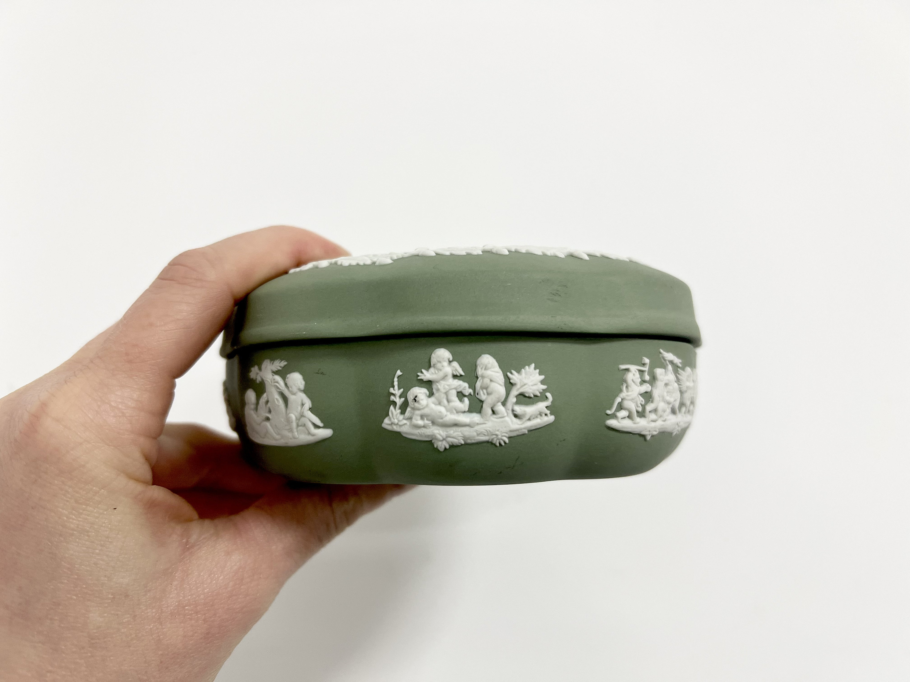 ヴィンテージ ウェッジウッド セージグリーン ジャスパーウェア