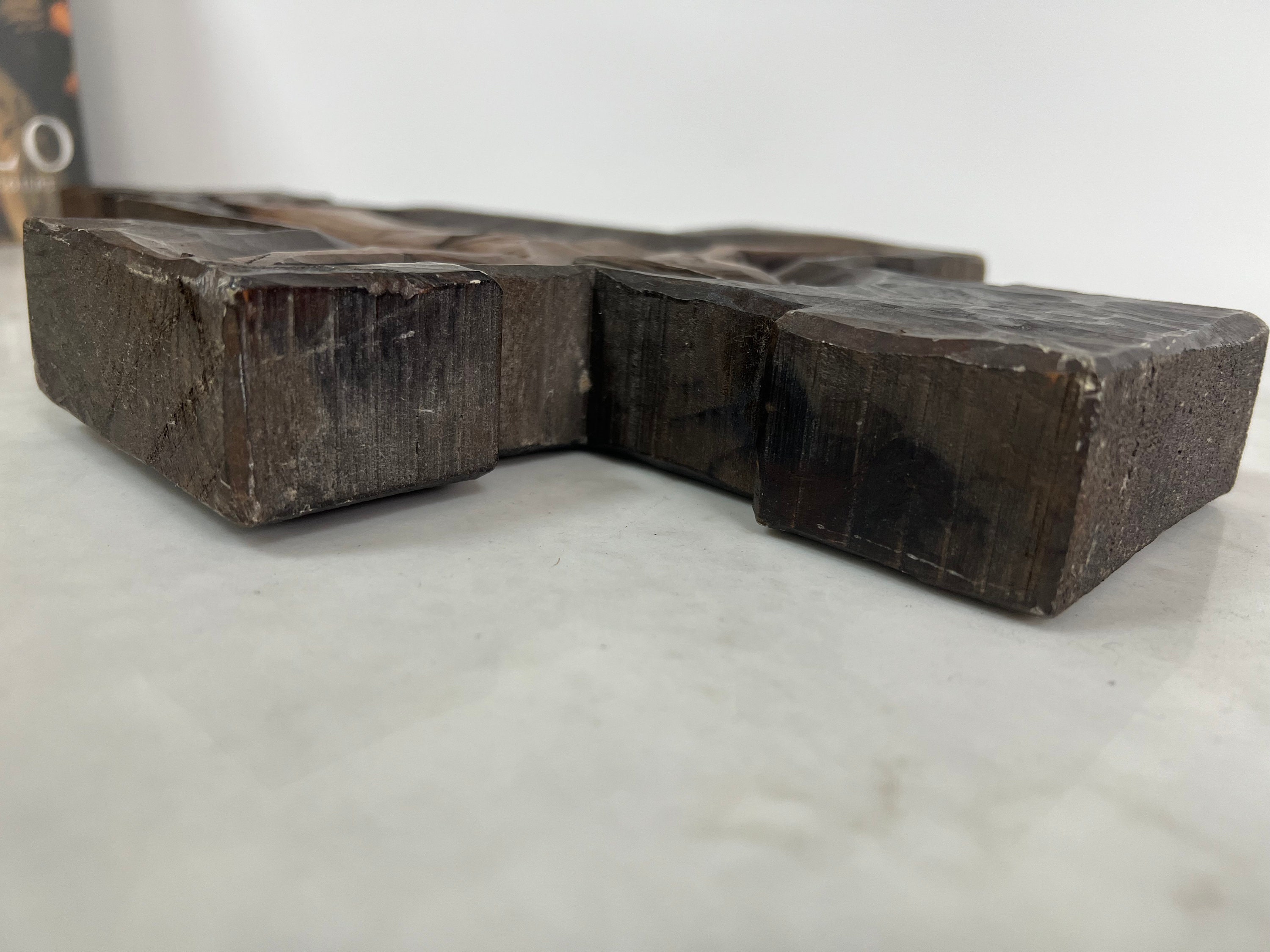 Vintage Wooden Wall Cross, Carved Panel Crucifix, Large Italian Wall